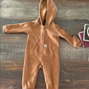 Carhartt Tan Kids Hooded Bodysuit